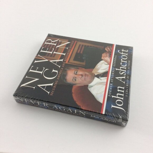 John Ashcroft Audiobook CD Never Again US Attorney General 9/11 American History - Picture 4 of 9